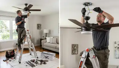 Ceiling fan installation service for Glendale, AZ homes by On Call Electrical