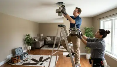 Ceiling fan installation service for Glendale, AZ homes by On Call Electrical