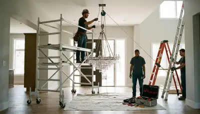 Chandelier installation service in Glendale, AZ by On Call Electrical