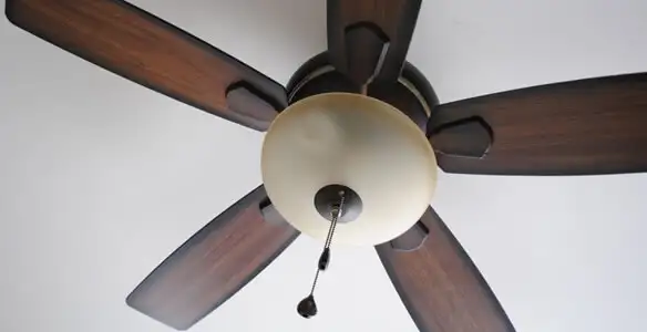 Fully installed ceiling fan with balanced blades and light fixture in Glendale, AZ