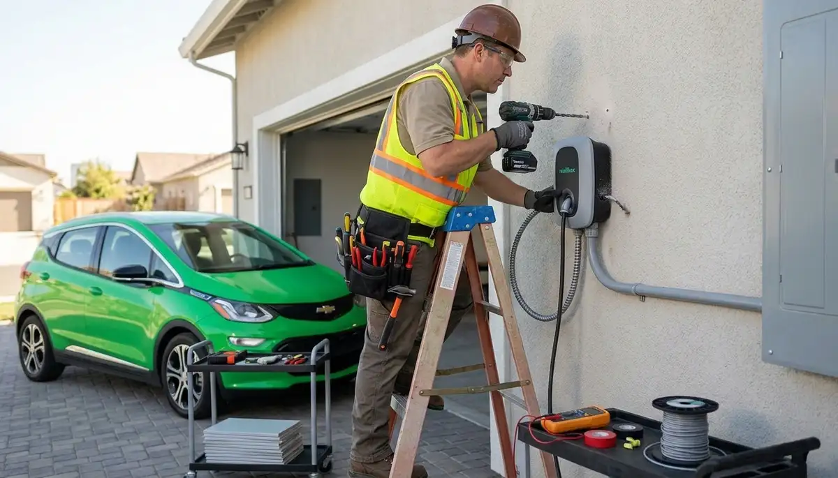 EV charger installation for a Glendale, AZ home by On Call Electrical electrician