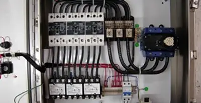 Electrical panel installation with organized circuit breakers and wiring in Glendale, AZ