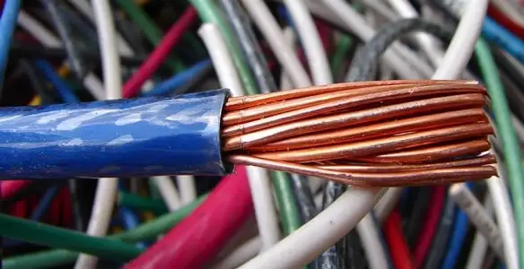 electrical wiring services showing exposed copper conductors and cable preparation in Glendale, AZ