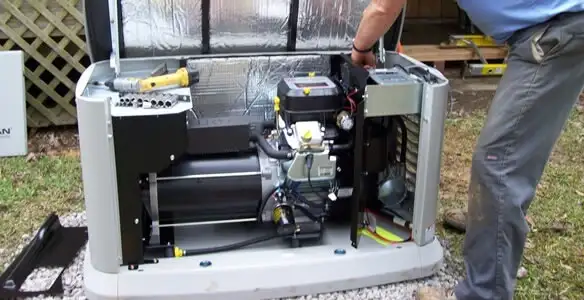 generator installation service showing technician connecting and configuring generator components in Glendale, AZ