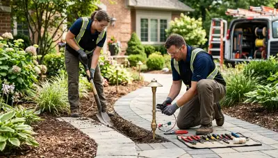 Landscape lighting installation by a licensed electrician in Glendale, AZ homes