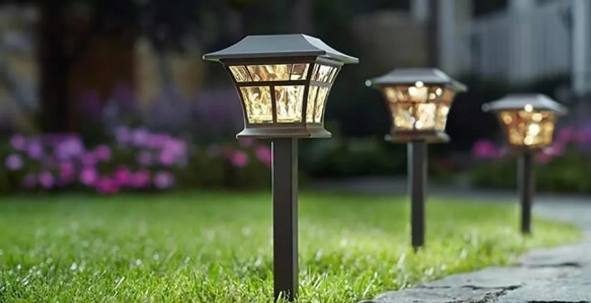landscape lighting installation services with professionally installed pathway lights in Glendale, AZ