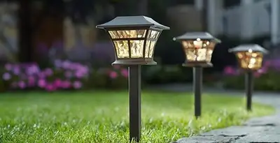 landscape lighting installation services with professionally installed pathway lights in Glendale, AZ