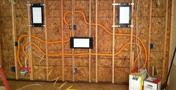 new construction wiring project displaying complete electrical system layout installed by professionals in Glendale, AZ