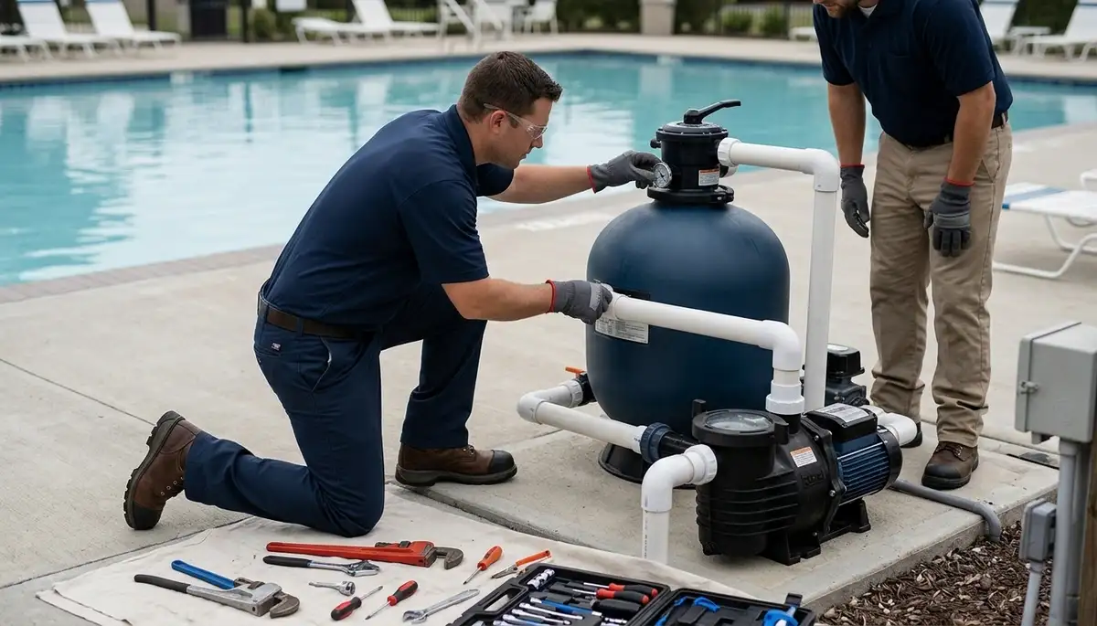 Pool pump electrical service by an electrician for Glendale, AZ homes