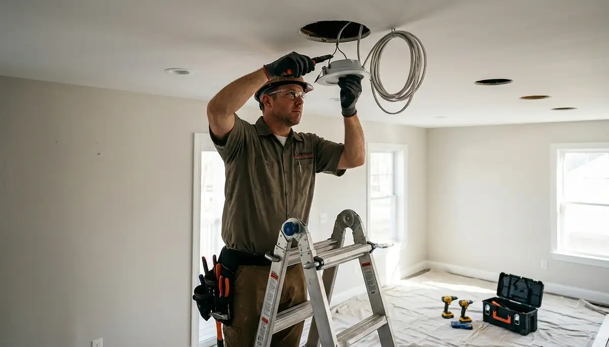 Recessed lighting installation for Glendale, AZ homes by On Call Electrical