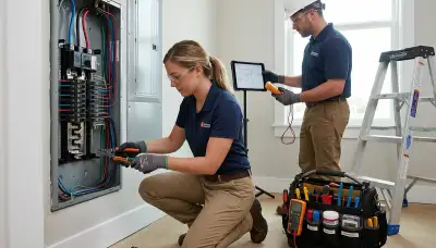 Residential electrician servicing Glendale, AZ homes with panel upgrades and added circuits