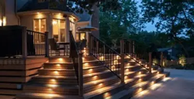 Residential electrician installing outdoor lighting for home safety in Glendale, AZ