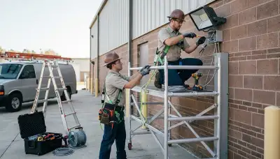Security light installation and repair for Glendale, AZ homes by On Call Electrical